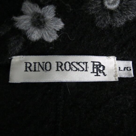 Rino Rossi Black Zip Up Wool Sweater - Picture 6 of 6